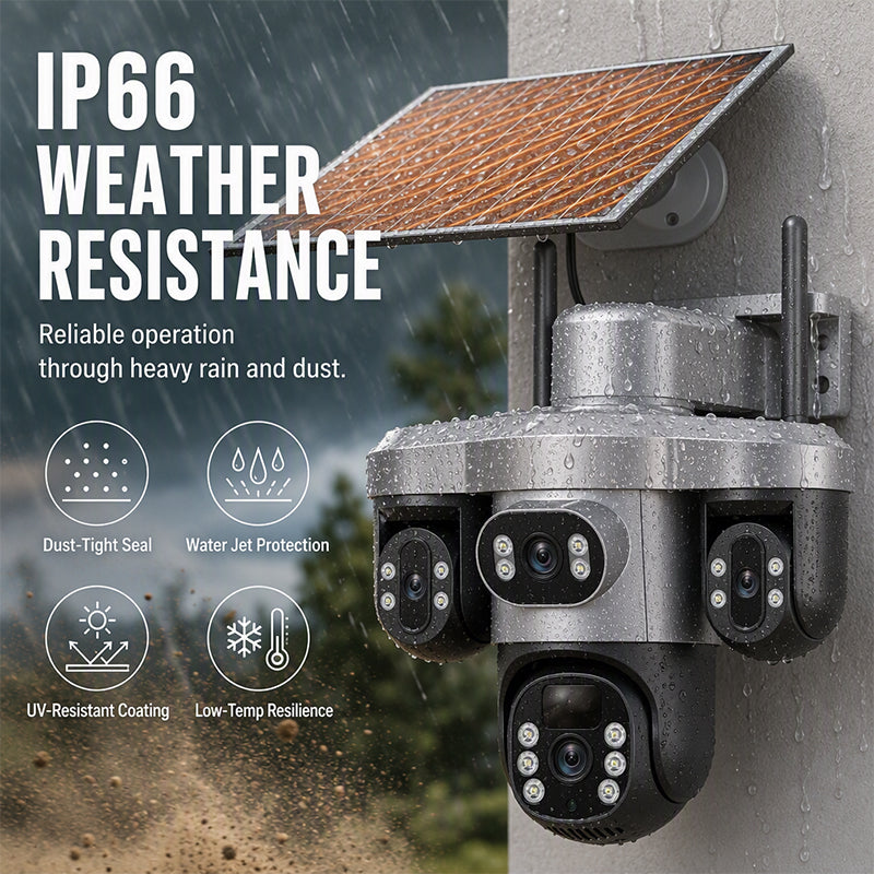 📢📢50% OFF !! ⏰Triple Lens Solar Security Camera