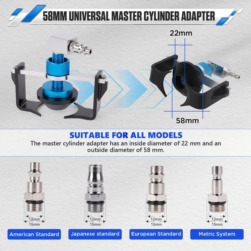 🎉 2026 Sale — Over 14,200 Sold!🔧 Universal Brake Cylinder Adapter for Brake Fluid Bleeding ✨