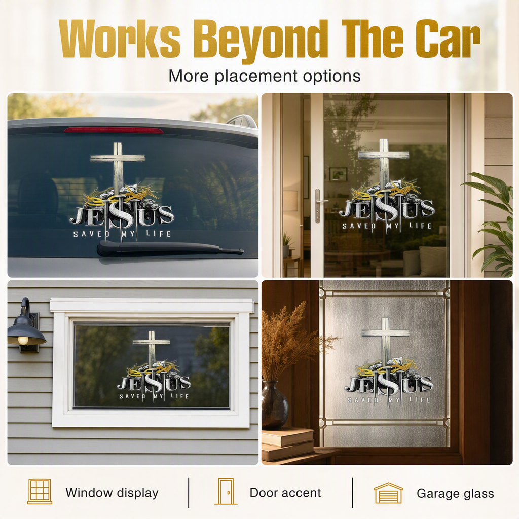 Waterproof Christian Cross Car Vinyl Sticker