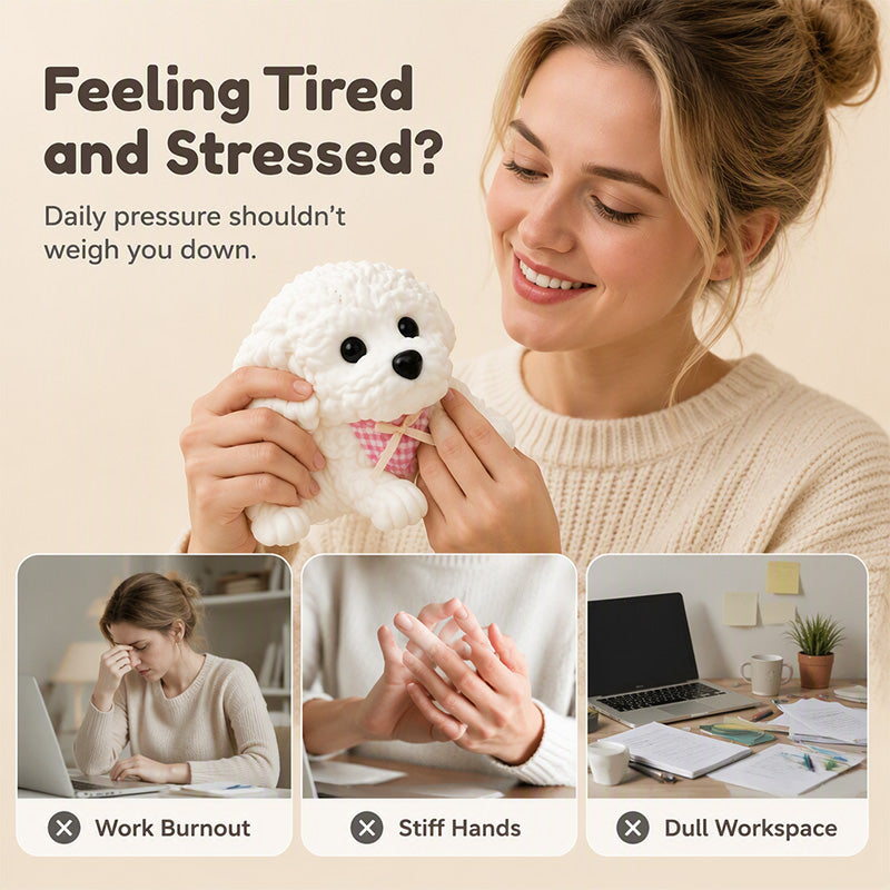 📢📢50% OFF !!⏰Cute Squishy Teddy Dog Stress Relief Toy