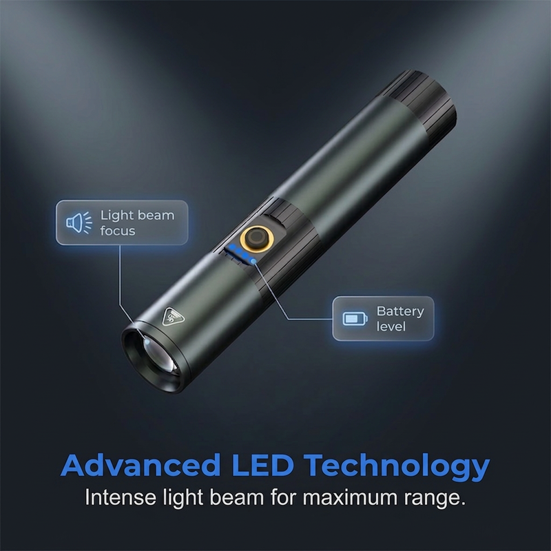 📢📢40% OFF !! ⏰Ultra-Bright Tactical Flashlight with Zoom Function