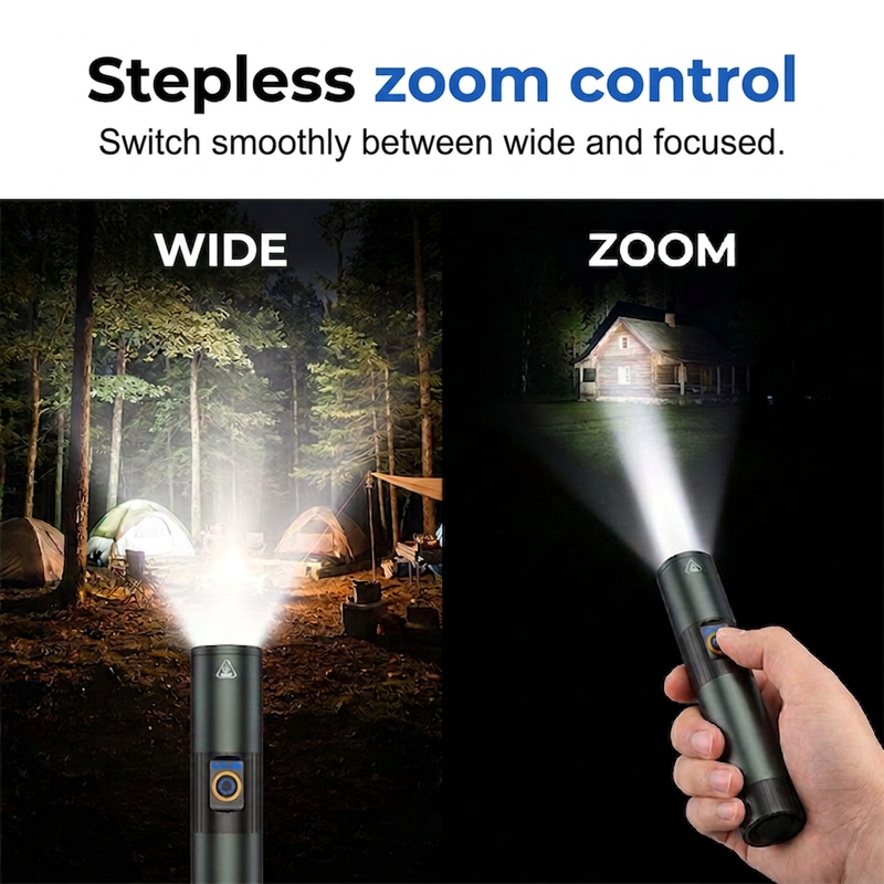📢📢40% OFF !! ⏰Ultra-Bright Tactical Flashlight with Zoom Function