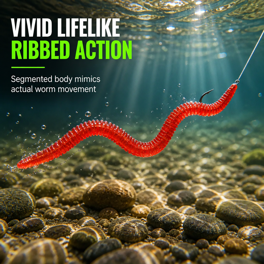 ⏳Time-Limited Special⏰Simulation Earthworm Soft Fishing Lures – Scented, Lifelike, Durable 🌊