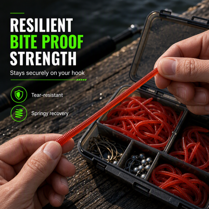 ⏳Time-Limited Special⏰Simulation Earthworm Soft Fishing Lures – Scented, Lifelike, Durable 🌊