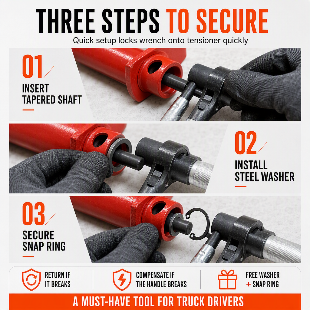 📢📢40% OFF !! ⏰Truck Rope Tightener Ratchet Wrench with 360 Degree Rotation Special Steel Labor Saving Multifunctional Pry Bar Tool