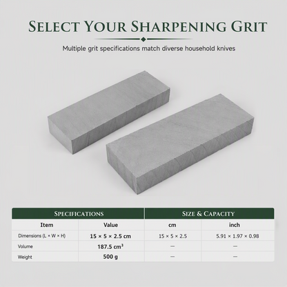Natural Green Slurry Whetstone 3000 Grit Single Sided Kitchen Knife Sharpening Stone