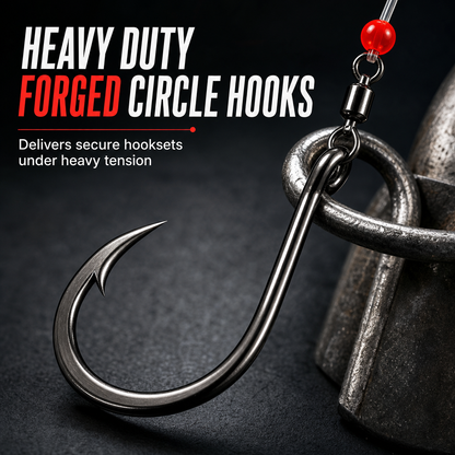 📢📢40% OFF !! ⏰ Pre-Tied Surf Fishing Rigs: High-Buoyancy Floats, Forged Circle Hooks, 90lb Leader, Ready to Use