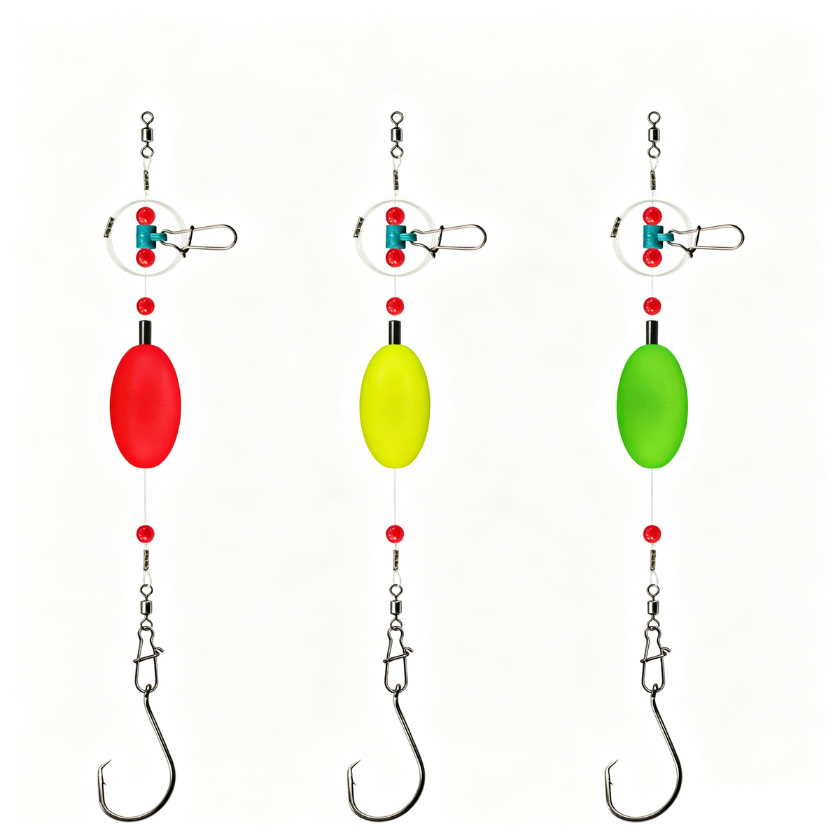 📢📢40% OFF !! ⏰ Pre-Tied Surf Fishing Rigs: High-Buoyancy Floats, Forged Circle Hooks, 90lb Leader, Ready to Use