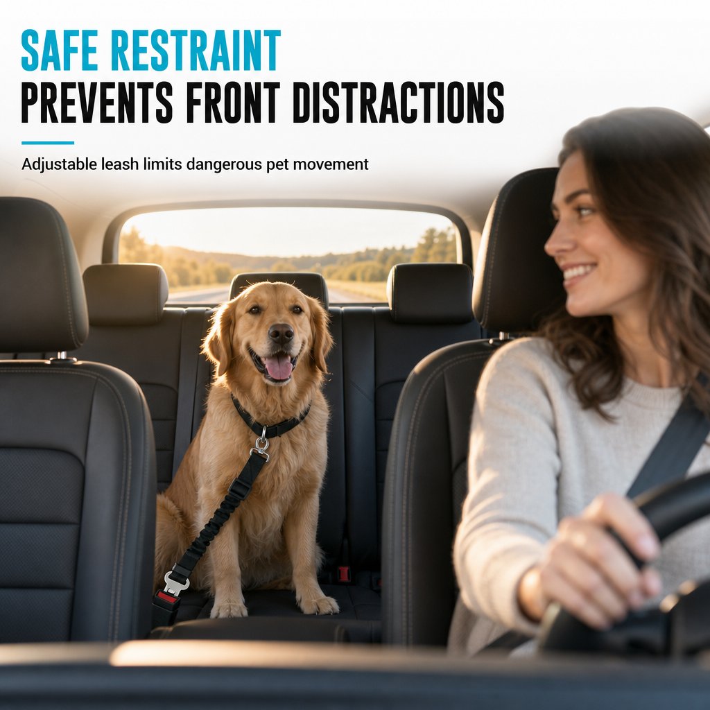 📢📢40% OFF !! ⏰Elastic Nylon Dog Car Safety Harness