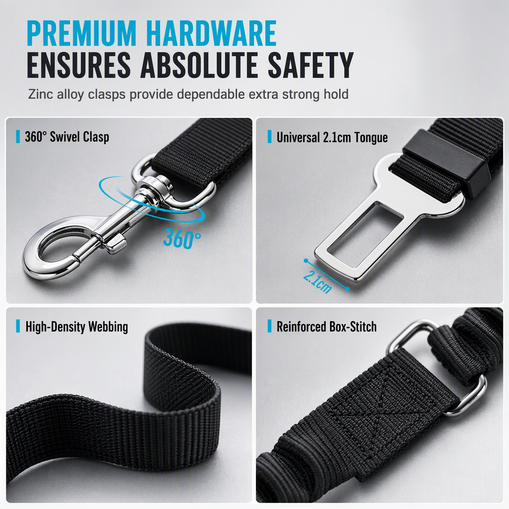 📢📢40% OFF !! ⏰Elastic Nylon Dog Car Safety Harness