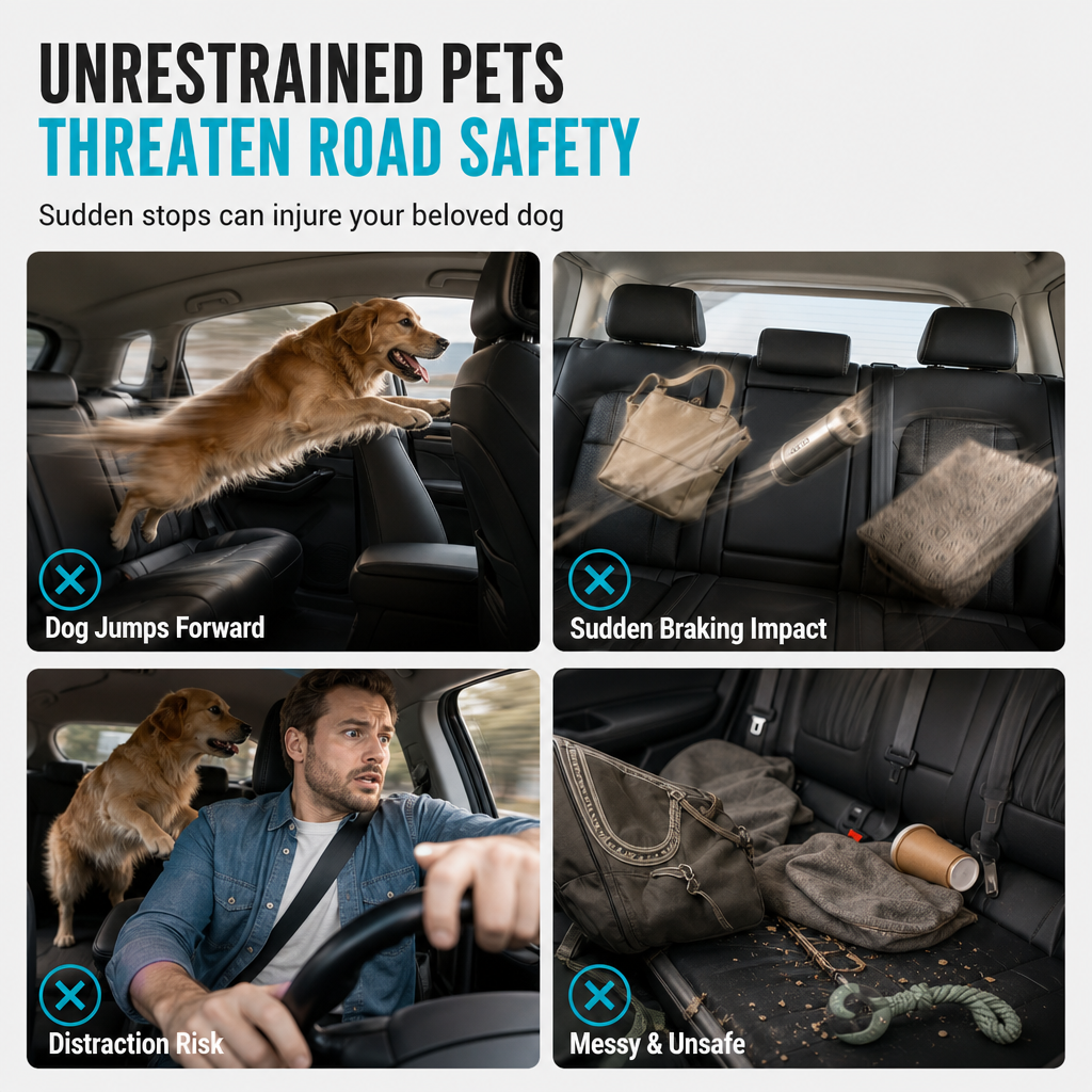 📢📢40% OFF !! ⏰Elastic Nylon Dog Car Safety Harness