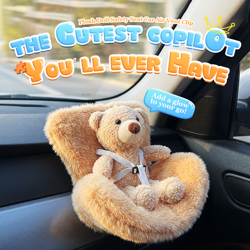 🎅Christmas Hot Sale🎁Plush Doll Safety Seat Car Air Vent Clip