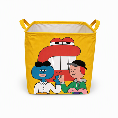 📢📢50% OFF !! ⏰Cute Cartoon Folding Car Trunk Organizer Bin Large Capacity Collapsible Storage Basket for Sundries