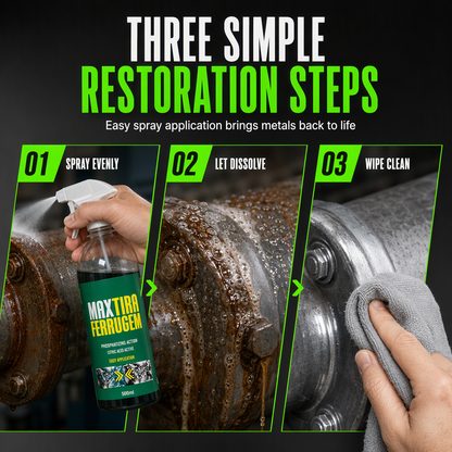 ✨3 in 1 Rust Remover and Phosphating Agent for Metal Parts 500ml with Spray Nozzle to Remove Grease and Rust and Form a Rustproof Protective Film