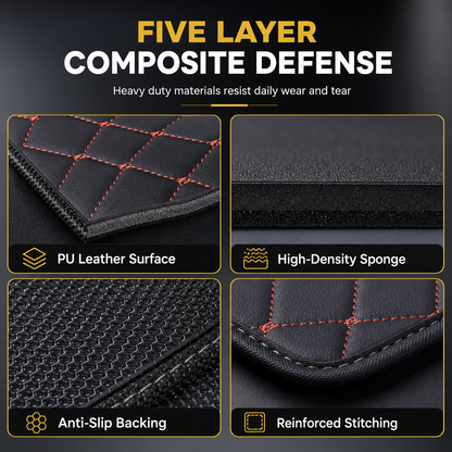 Universal PVC Leather Car Trunk Mat Cargo Liner for Sedans and SUVs Easy to Clean 100x70cm
