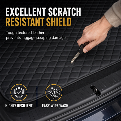 Universal PVC Leather Car Trunk Mat Cargo Liner for Sedans and SUVs Easy to Clean 100x70cm