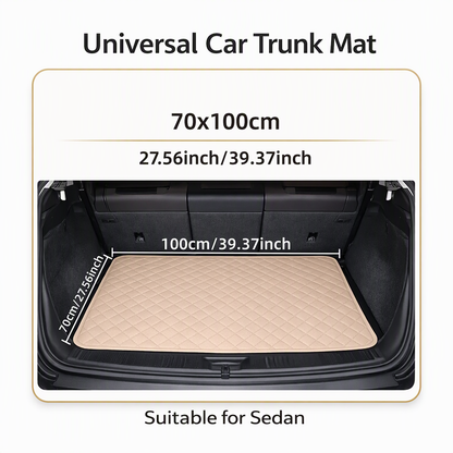 Universal PVC Leather Car Trunk Mat Cargo Liner for Sedans and SUVs Easy to Clean 100x70cm