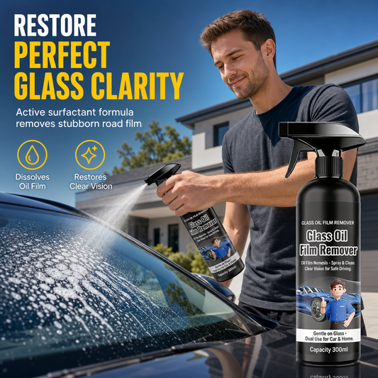 🚗 50% OFF! 💧 Windshield Oil-Film Remover Spray – Degreases & clears glare ✨