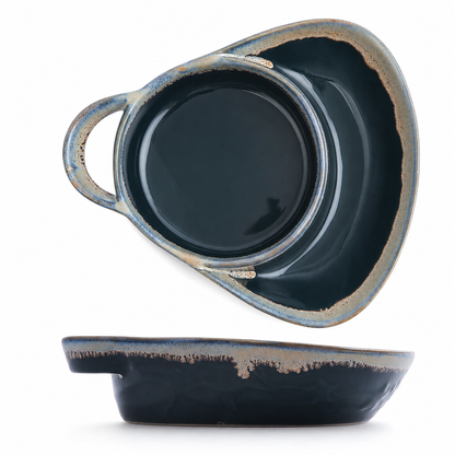 📢📢40% OFF !! ⏰Retro Ceramic Divided Baking Dish with Single Handle