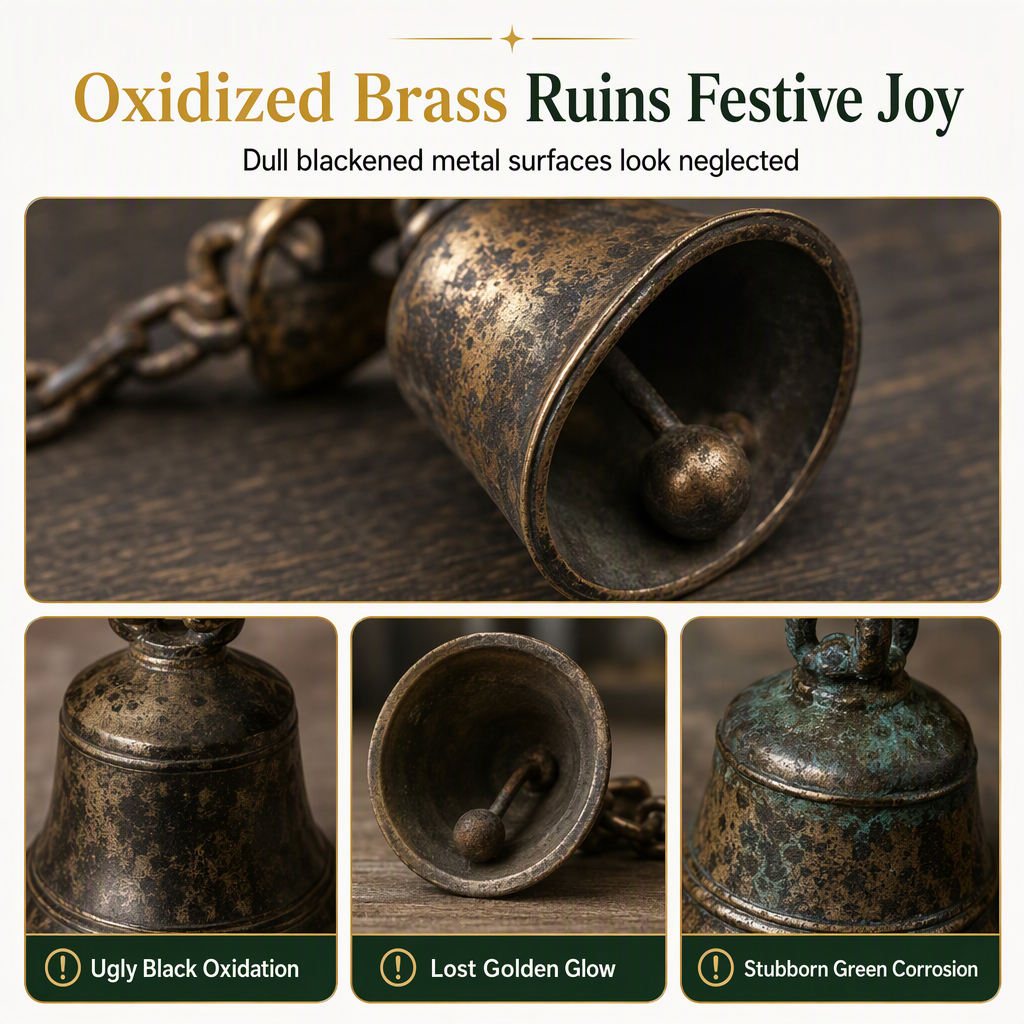 📢 50% OFF! Brass & Copper Polish Cream – Removes Tarnish & Restores Shine to Bells & Home Decor ✨⭐