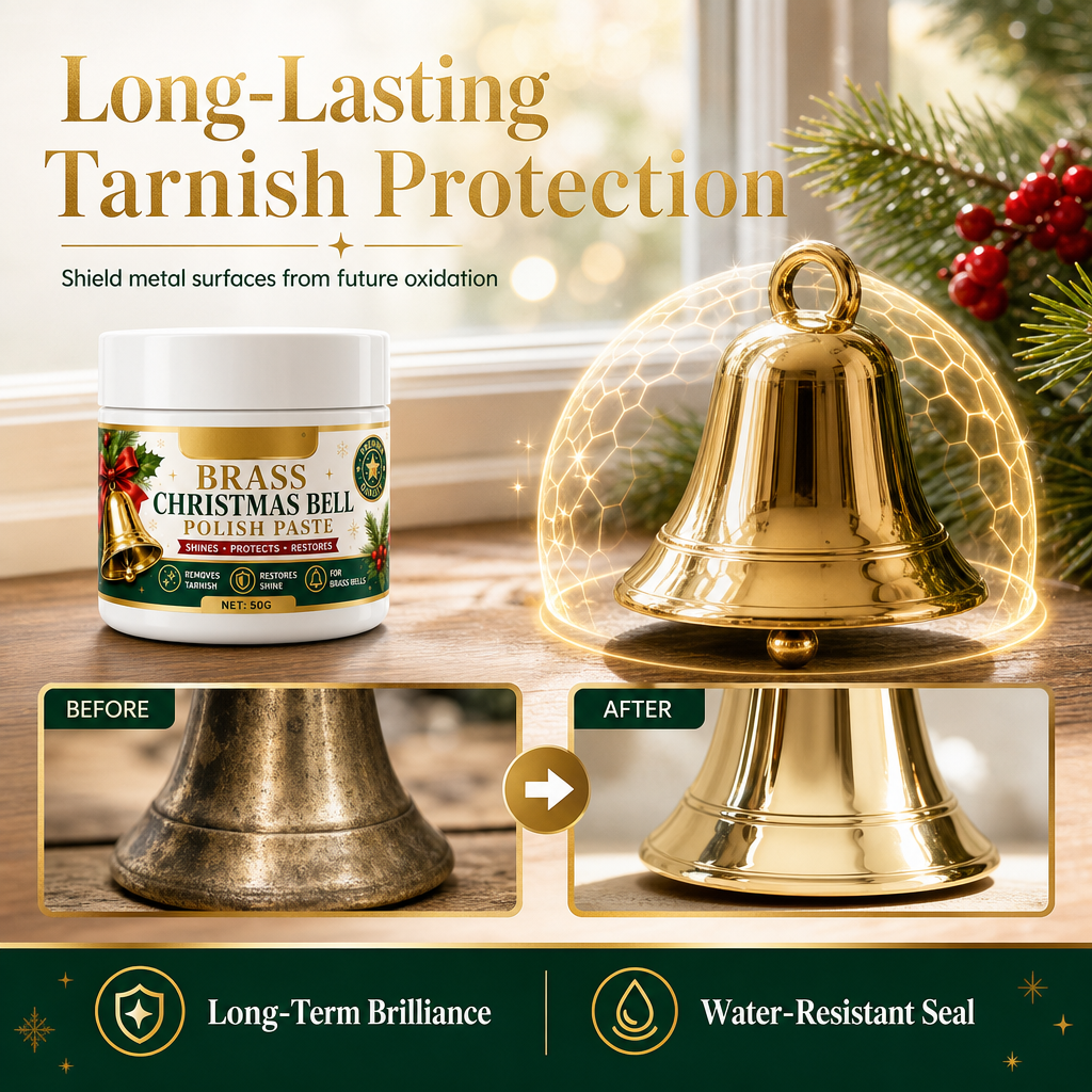📢 50% OFF! Brass & Copper Polish Cream – Removes Tarnish & Restores Shine to Bells & Home Decor ✨⭐