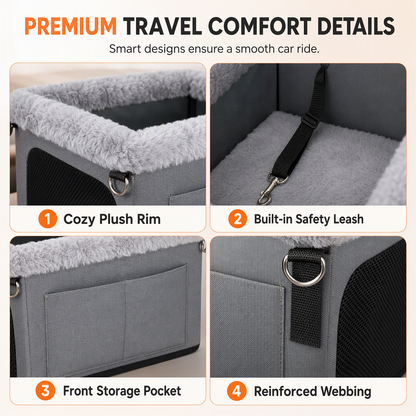 🐶🚗 Secure Travel Pet Bed – 50% OFF! Heavy-duty metal frame, waterproof Oxford fabric, safety leash – protects your dog & seats. 🛡️