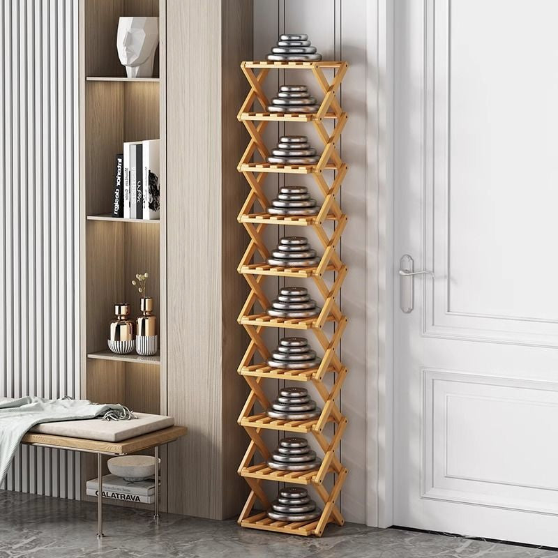 ✨50%OFF👟Durable Foldable Bamboo Shoe Rack