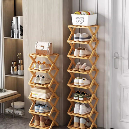 ✨50%OFF👟Durable Foldable Bamboo Shoe Rack