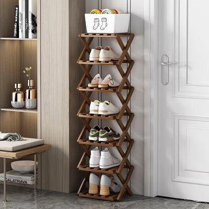 ✨50%OFF👟Durable Foldable Bamboo Shoe Rack