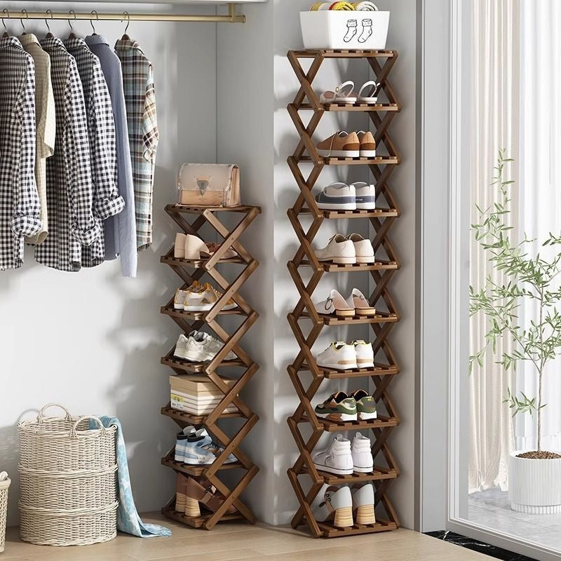✨50%OFF👟Durable Foldable Bamboo Shoe Rack