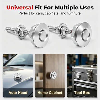 📢📢50%  OFF !! ⏰Universal Quick-Release Hood Pins – Secure, Easy-Install Car Bonnet Latch Kit