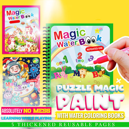 🦄🐳Puzzle Magic Paint with Water Coloring Book👶🌈