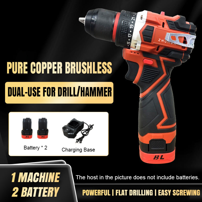 🔥New Year Special 50% OFF🔥Copper Brushless Small Steel Cannon Metal Ratchet Hand Drill