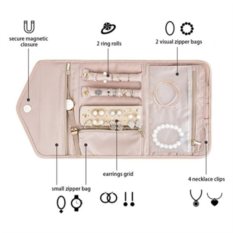 Stylish Versatile Folding Jewelry Organizer Bag