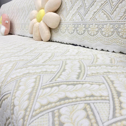 🌈Wheat Lace Couch Cover🛋️